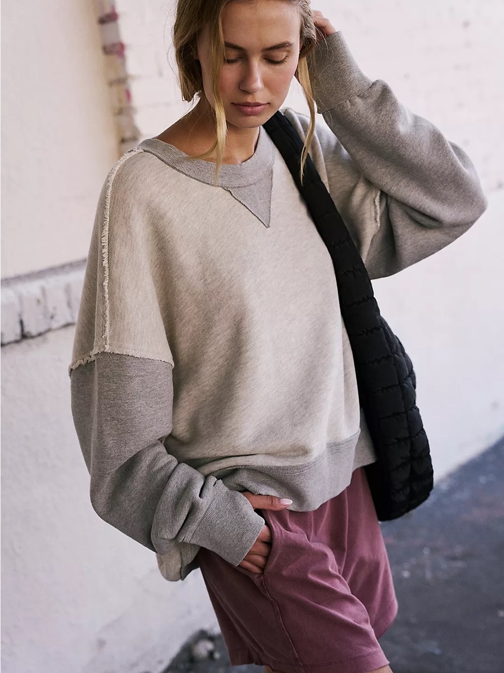 Free People Movement Start Up Pullover Heather Gray Size Medium